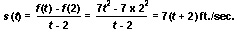 Average speed of the ball