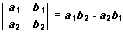 2x2 determinant with symbols