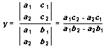 Formula to solve for y