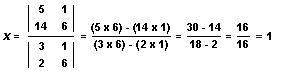 Compute value of determinants