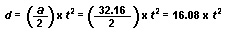 Total distance traveled at end of any second