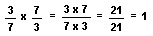 Product of any fraction and its inverse is 1