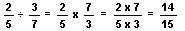 Dividing by is the same as x by inverse