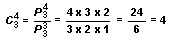 Solving combinations by using symbols and formulas