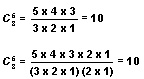 Using the formula for combinations