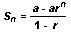 Formula for the sum of n terms of any geometric pr