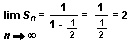 Previous formula with values inserted for a and r