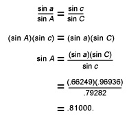 Find measure of angle A with law of sines for ..