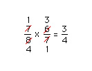 Making multiplication of fractions easier by using