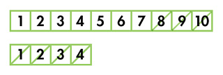 Using 10's and 1's group to substract 7 from 14