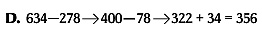 Subtraction method D