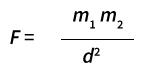 Newton's law of gravitation - equation