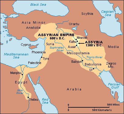 Location of the Assyrian Empire