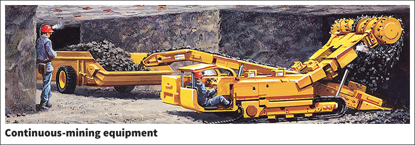 Continuous-mining equipment