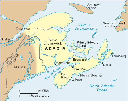 Location of Acadia