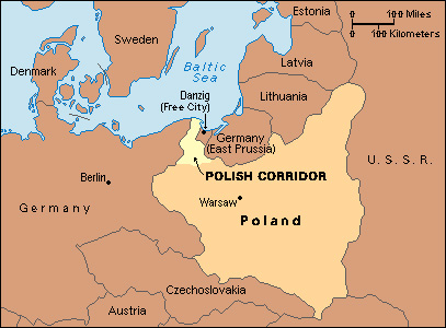 Location of the Polish Corridor