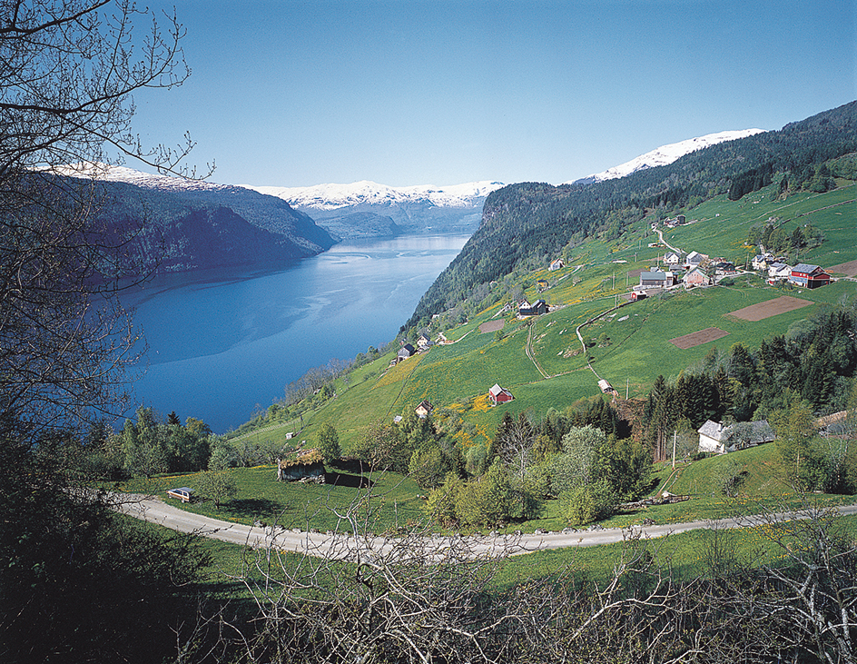 Scenic village of Stryn in Norway