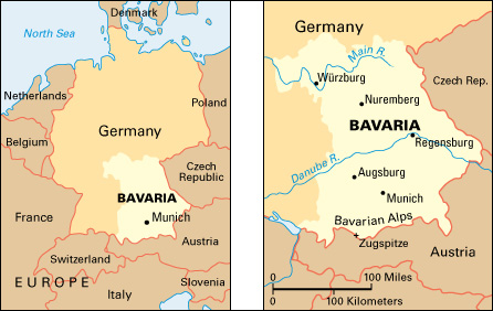 Location of Bavaria