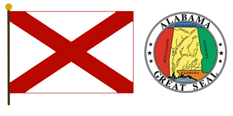 Alabama flag and seal