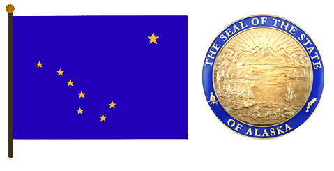 Alaska flag and seal