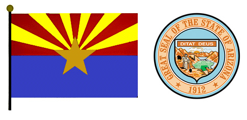 Arizona flag and seal