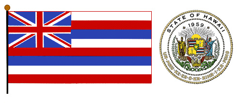 Hawaii flag and seal