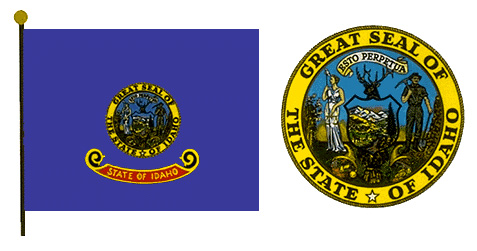 Idaho flag and seal