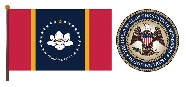 Mississippi flag and seal