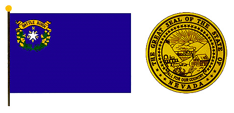 Nevada flag and seal