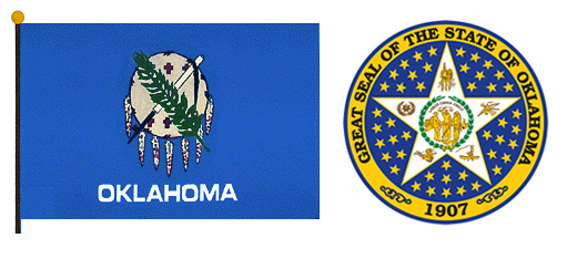 Oklahoma flag and seal