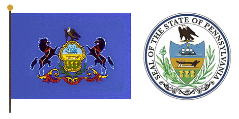 Pennsylvania flag and seal