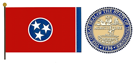 Tennessee flag and seal