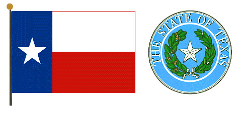 Texas flag and seal