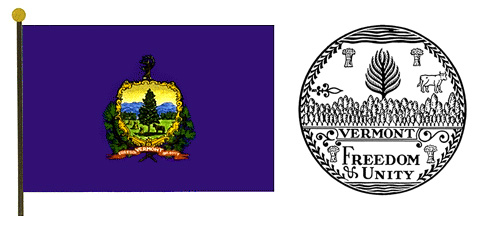 Vermont flag and seal