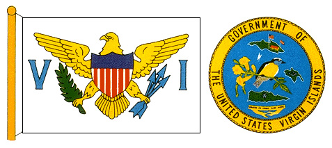 U.S. Virgin Islands flag and seal