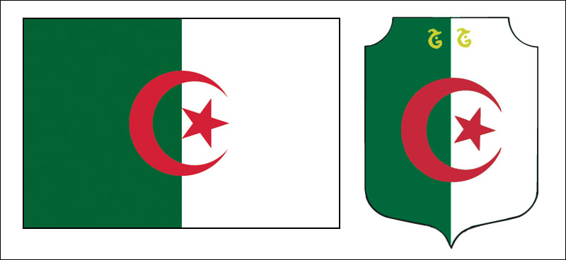 Algeria flag and coat of arms