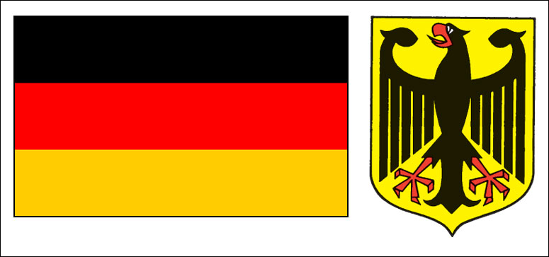 Germany flag and coat of arms