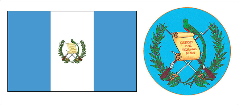 Guatemala flag and coat of arms