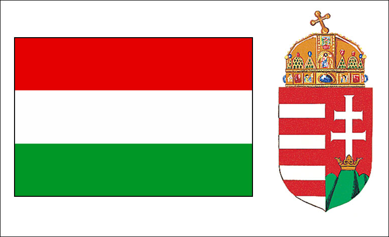 Hungary flag and coat of arms