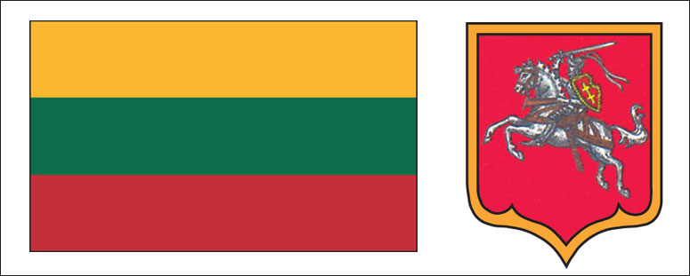 Lithuania flag and coat of arms