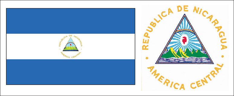 Nicaragua flag and coat of arms