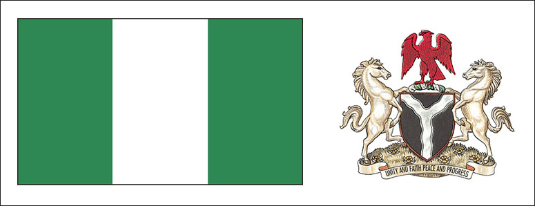 Nigeria flag and coat of arms