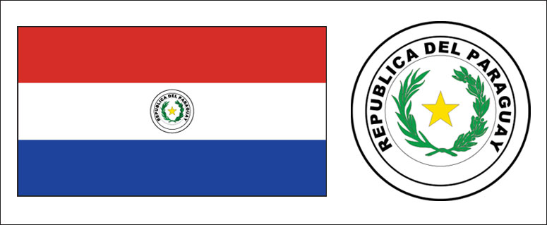 Paraguay flag and coat of arms