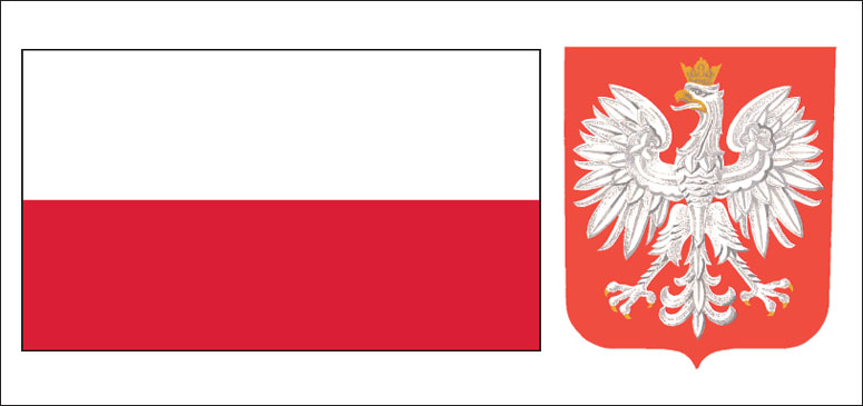 Poland flag and coat of arms