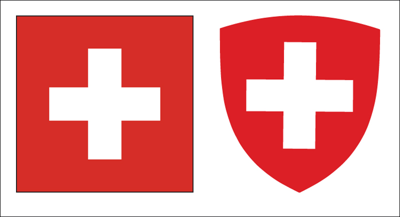 Switzerland flag and coat of arms