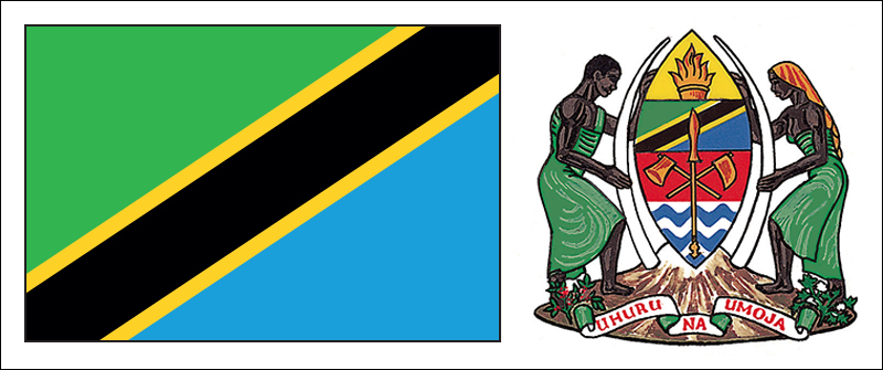 Tanzania flag and coat of arms