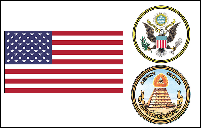 United States flag and Great Seal