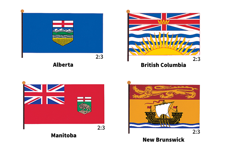 Canadian province and territory flags