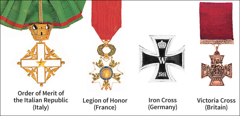 European medals and decorations