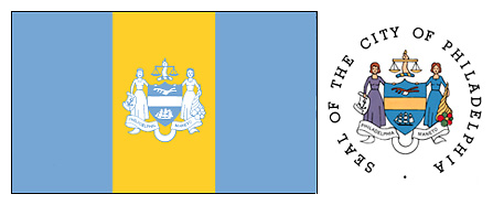 Philadelphia flag and seal